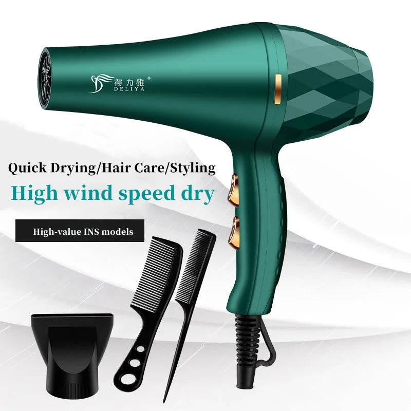 New Generation High-Speed Hair Dryer 2400W High-Power Blue Light Negative Ion Ultra Silent Recommended For Home Hair Salons Peaceful Pleasures Health and Wellness