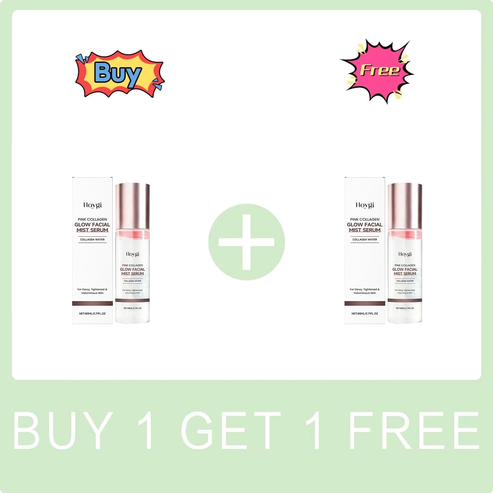 Pink Collagen Facial Serum Mist for Dry Skin Firming Moisturizing Brightening Skin Tone Shrink Pores Hydrated Spray Peaceful Pleasures Health and Wellness Buy 1 Get 1 Free