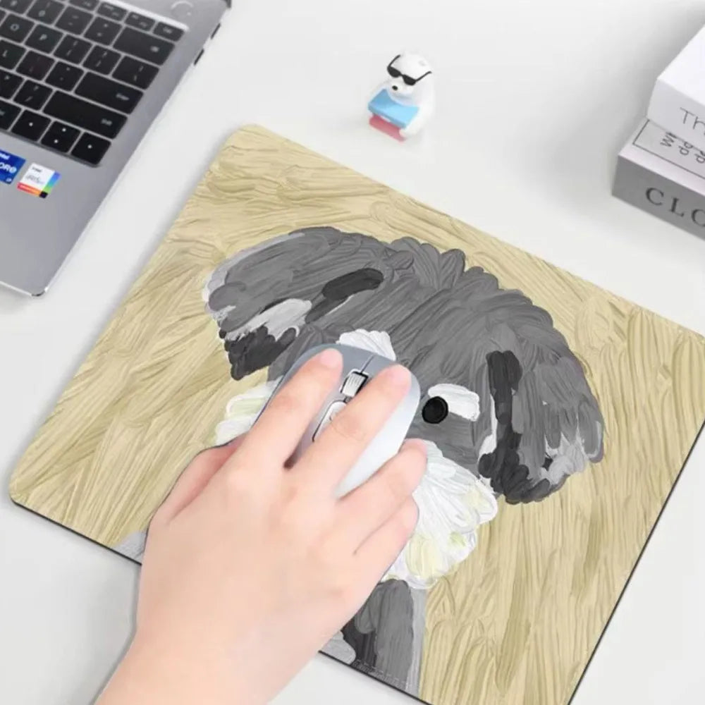 Portable Keyboard Mats Cartoon Mouse Pad Desk Mat Anti-Slip Dog Mouse Mat Cartoon Cute Keyboard Mat Office Supplies Peaceful Pleasures Health and Wellness