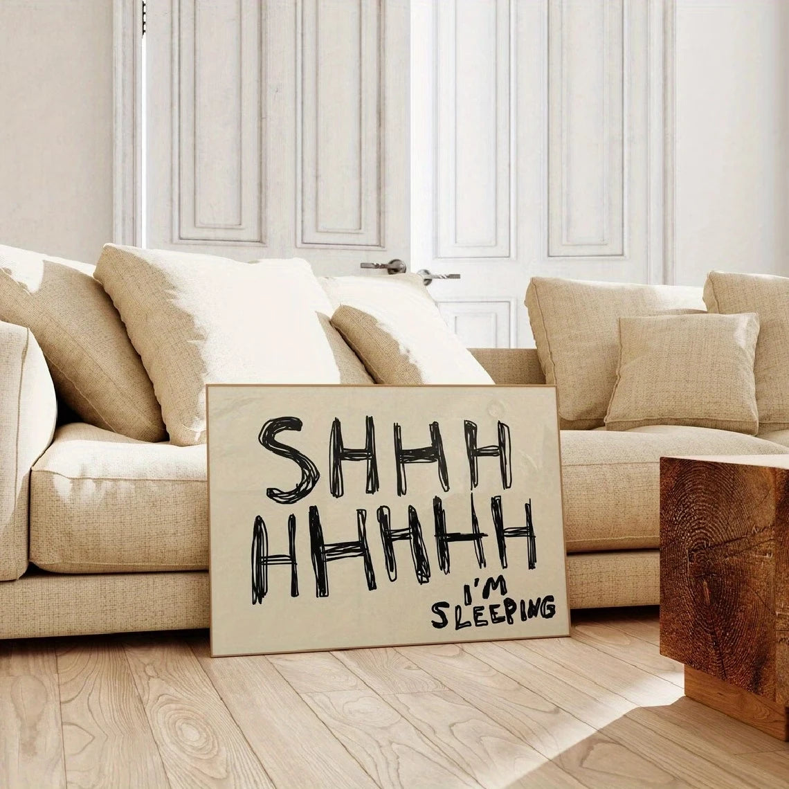 Funny Sleep Quote Canvas Wall Art Print | Home Decor Poster