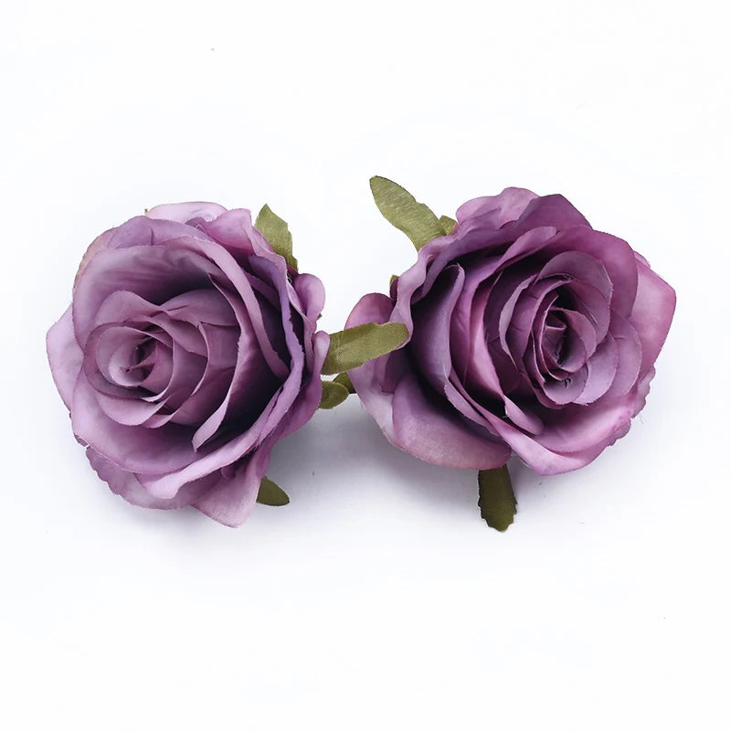 Silk Rose Artificial Flower Heads 5/10 Pcs | Wedding & Party Decor
