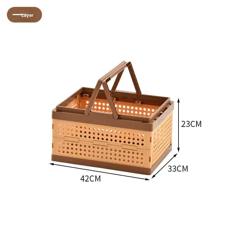 Foldable Storage Box with Wheels: Large Capacity Rolling Organizer for Clothes, Snacks, Toys & Books in Dorm Rooms or Homes Peaceful Pleasures Health and Wellness 1 Layer