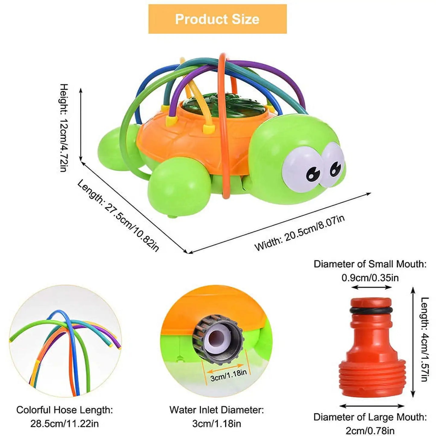 Kids Spinning Turtle Water Sprinkler | Outdoor Summer Toy