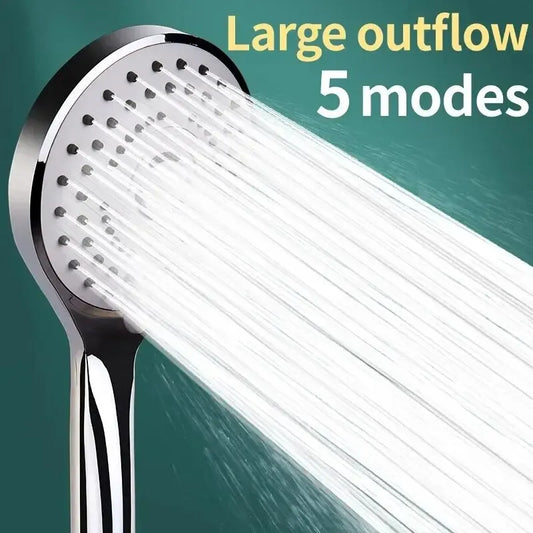 High-Pressure Handheld Shower Head | 5 Spray Modes, Water Saving Handheld Shower Head Peaceful Pleasures Health and Wellness