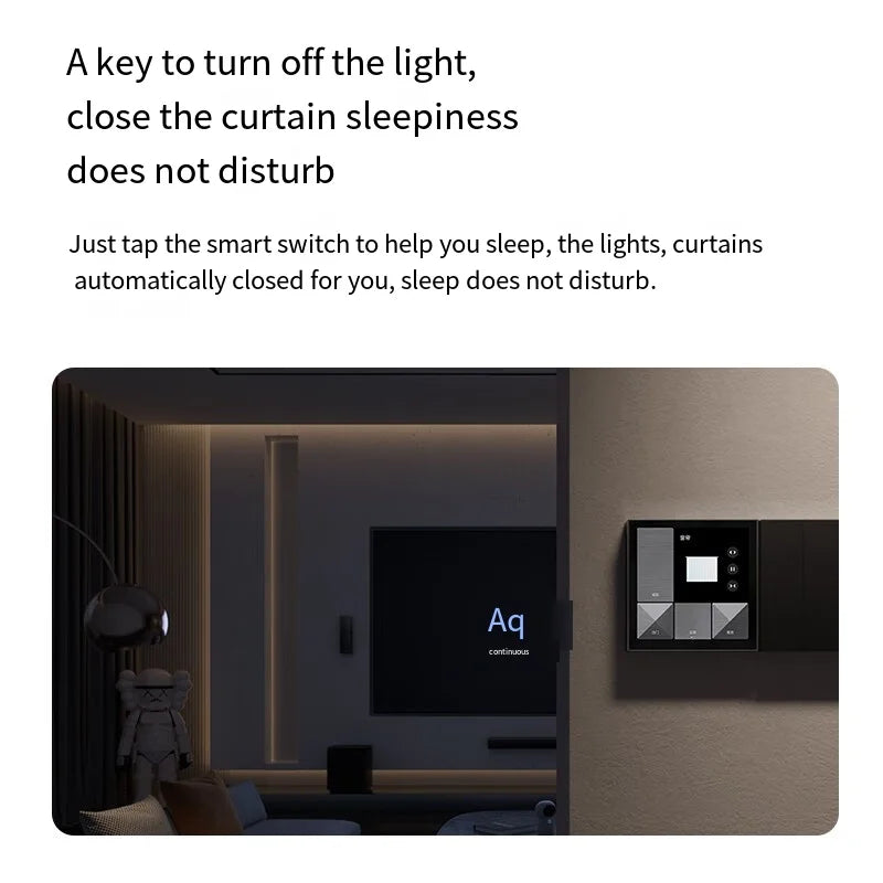 Aqara S1E Smart Magic Switch Touch Control 4" Full LED Timer Calendar Power Statistics Scene Setting Remote For Homekit APP Peaceful Pleasures Health and Wellness