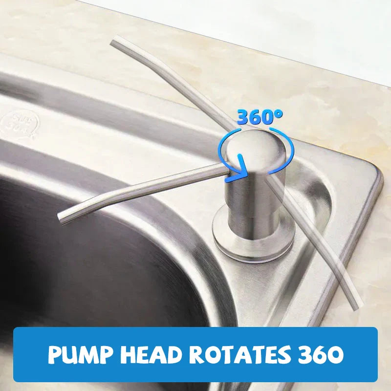 2-Pack Stainless Steel Soap Dispenser Pump for Kitchen Sink