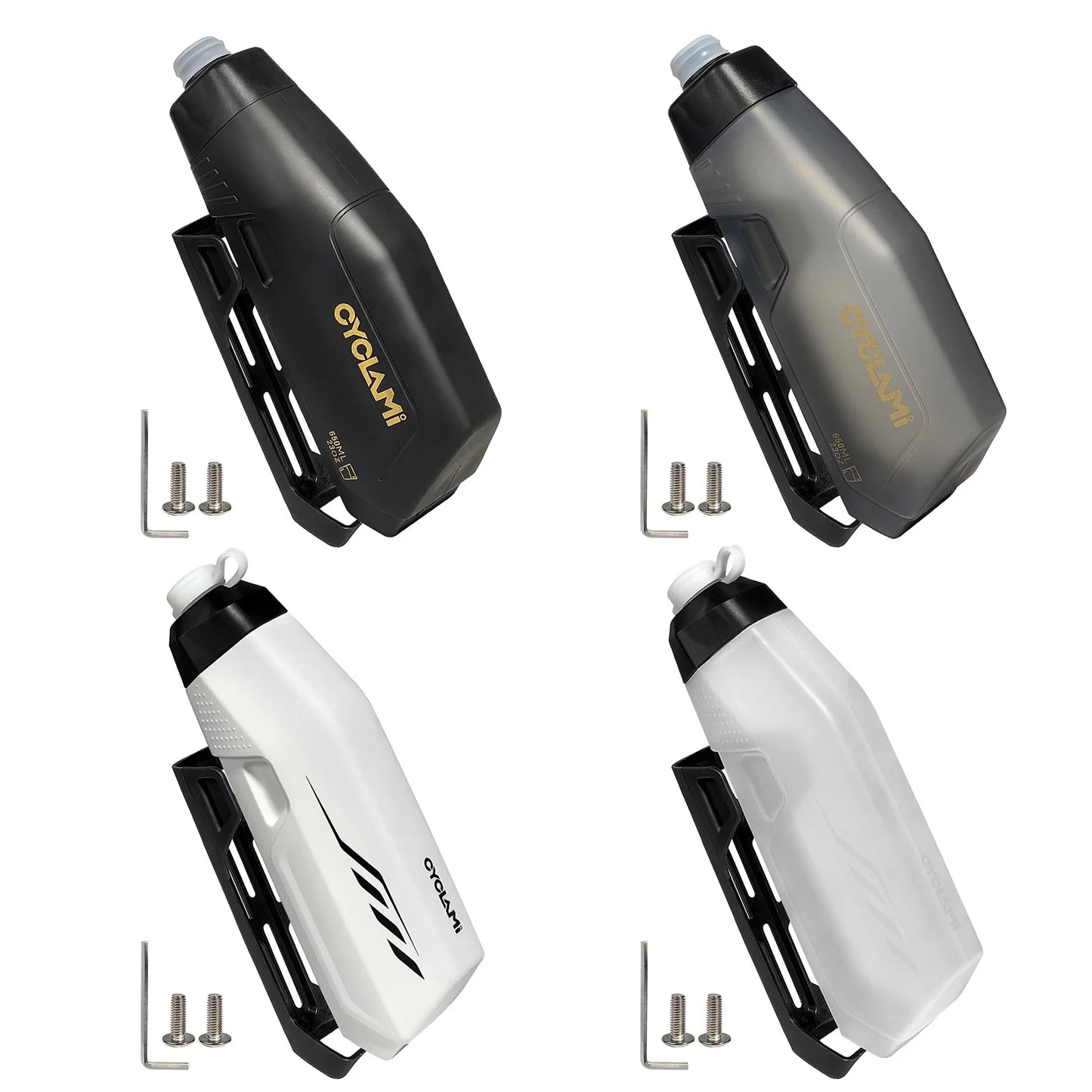 650ml Aerodynamic Water Bottle Bracket Set Squeeze To Drink Design Pneumatic Cycling Water Bottle for Road Mountain Bicycle Peaceful Pleasures Health and Wellness