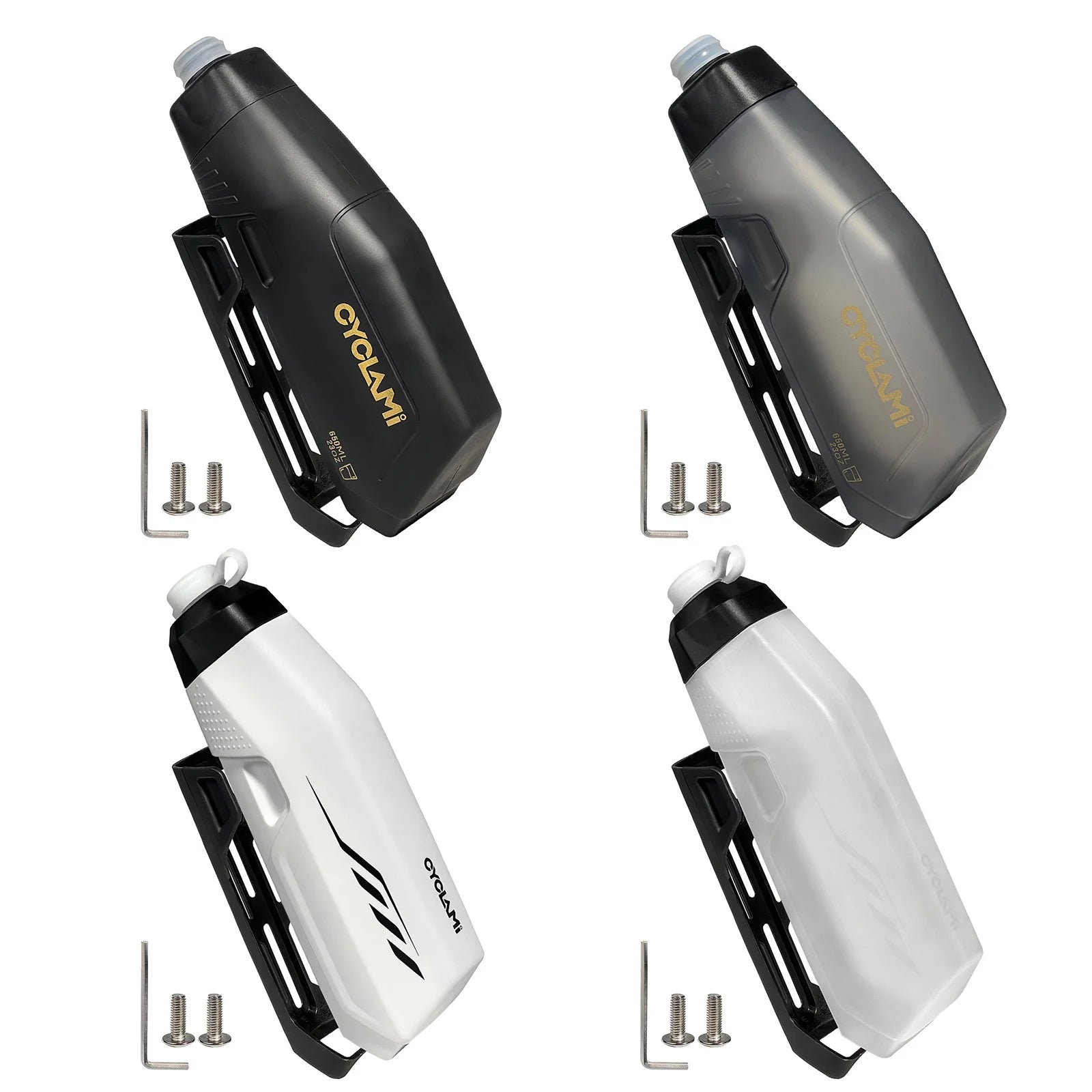 650ml Aerodynamic Water Bottle Bracket Set Squeeze To Drink Design Pneumatic Cycling Water Bottle for Road Mountain Bicycle Peaceful Pleasures Health and Wellness