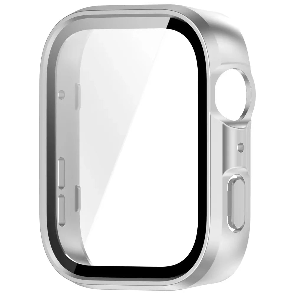 Huawei Watch Fit 4 / 4 Pro Tempered Glass & PC Case Bundle Peaceful Pleasures Health and Wellness SILVER For Huawei Fit 4 pro