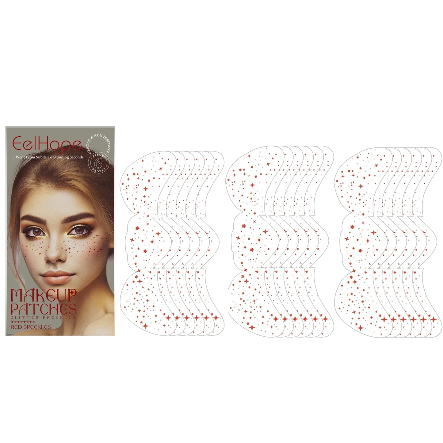 Glitter Fake Freckle Face Stickers – Waterproof Temporary Tattoo