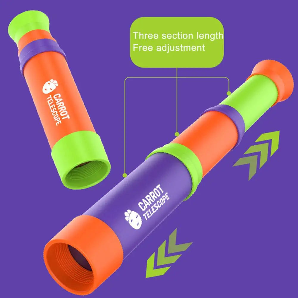 Kids Carrot Telescope – 8X Magnification Retractable Toy