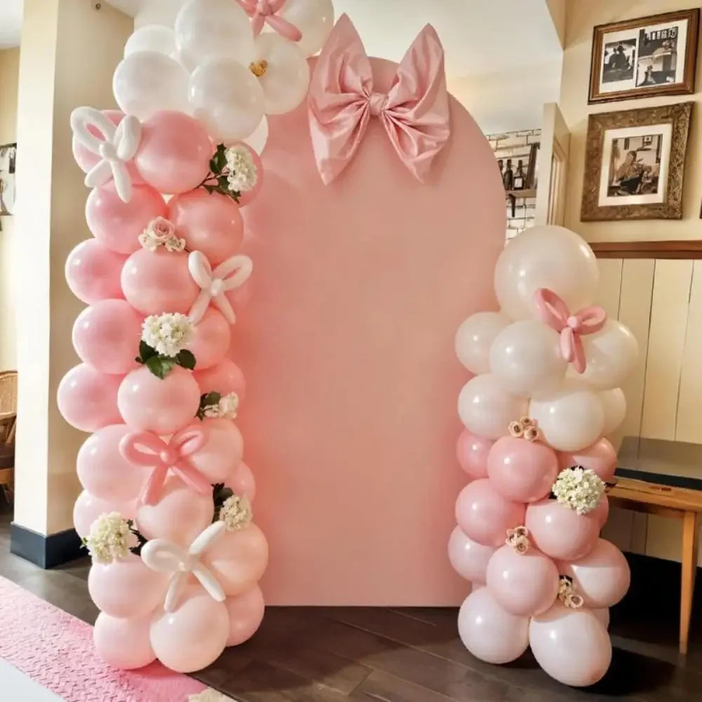 60/35/30pcs Bow Theme Latex Balloons 12 Inches White Pink Bowknot Print, for Girls Birthday Party Baby Shower Wedding Decor Peaceful Pleasures Health and Wellness