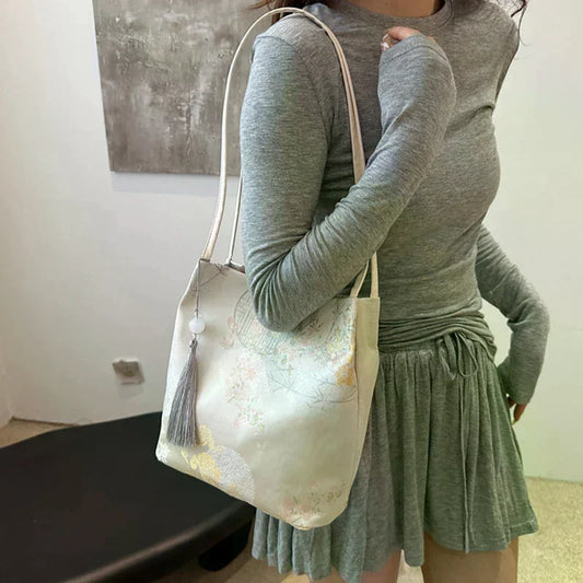 Women's Chinese-Style Retro Tote Shoulder Bag | Large Capacity Women's Shoulder Bag Oasis Select