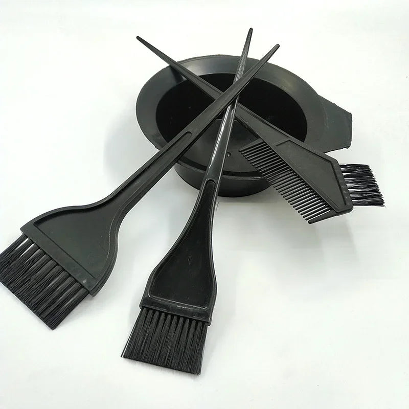 Hair Dyeing Accessories Kit, 4Pcs/Set, Plastic Color Mixing Bowl, Stirring Brush, Hair Coloring Dye Comb, Hair Styling Tool Peaceful Pleasures Health and Wellness