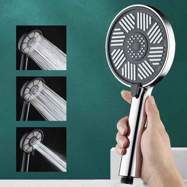 13cm Rainfall Shower Head | High Pressure, 3 Modes, Water Saving