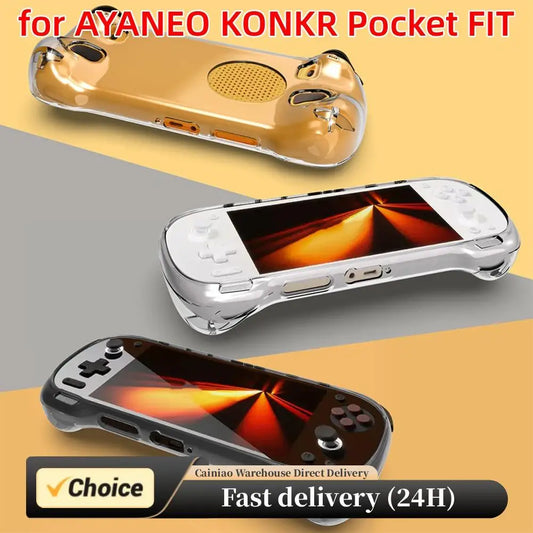 Clear Anti-Scratch Shockproof TPU Soft Shell for AYANEO KONKR Pocket FIT Handheld Game Console 1:1 Precise Cutouts Full Coverage Peaceful Pleasures Health and Wellness