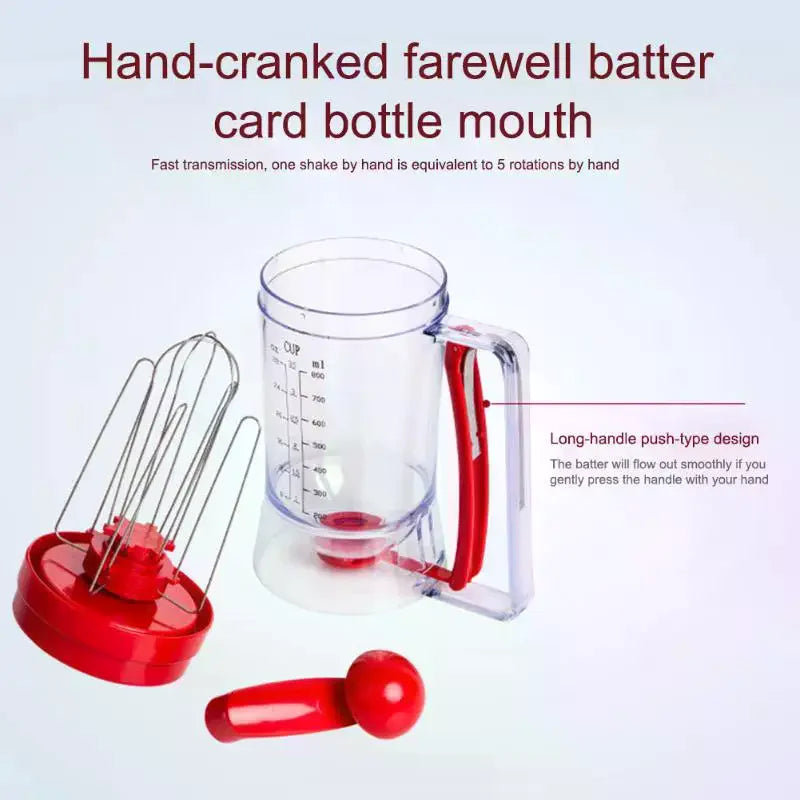 Silicone Squeeze Batter Dispenser with Measuring Labels | Baking