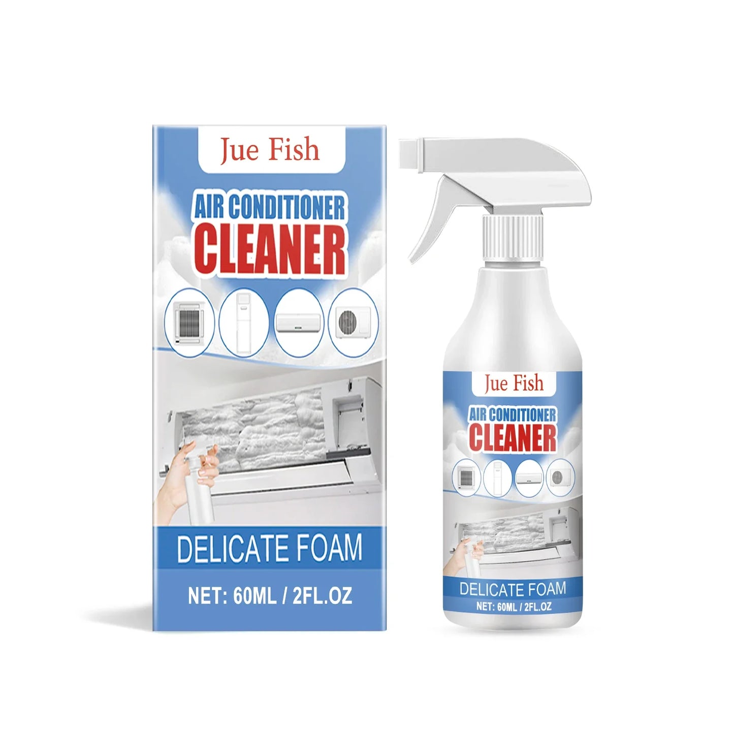 Jue-Fish 60ml AC Foam Cleaner Spray – Coil & Condenser Cleaner