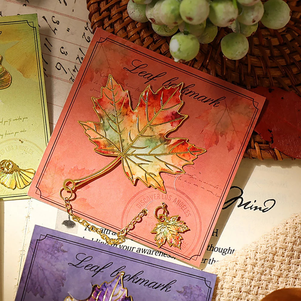 Leaf Bookmark Retro Exquisite High-end Feeling Ginkgo Metal Vein Book