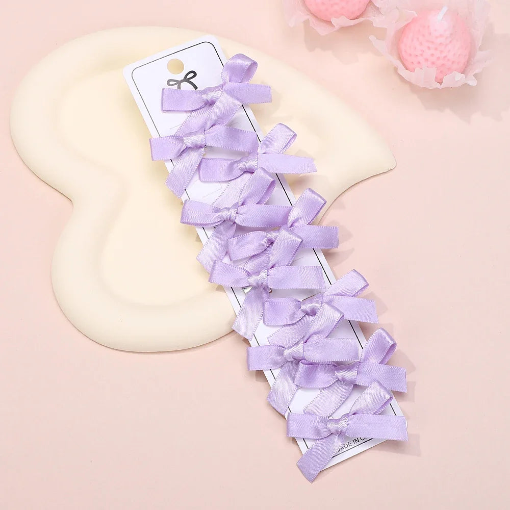 4 8 Girls Bows Mini Hair Clips Metal Hairpin Headwear Barrette