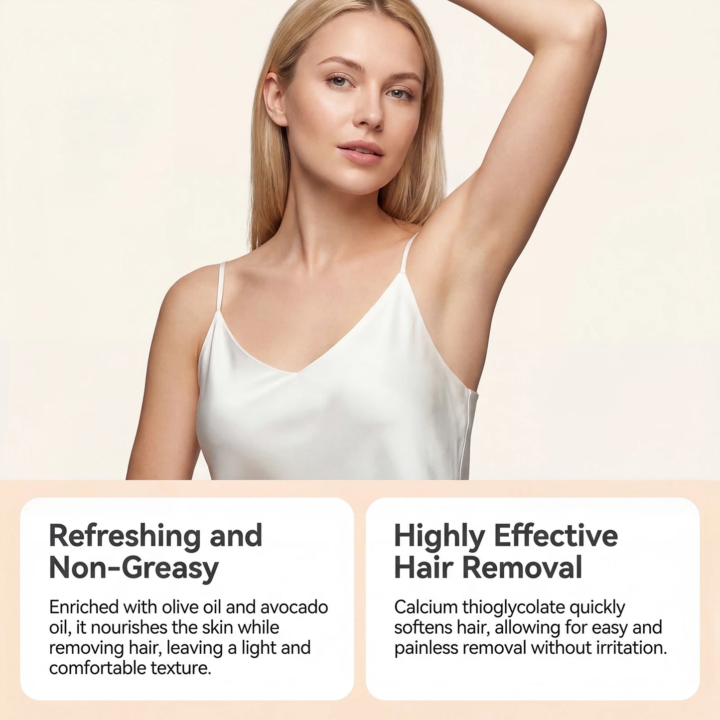 Painless Hair Removal Cream | Sensitive Skin Growth Inhibitor 100g