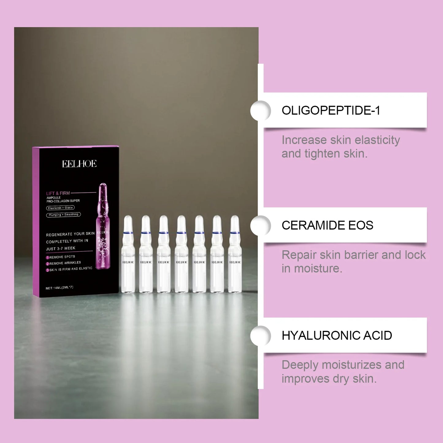 EELHOE Collagen Lifting Serum – Ceramide Anti-Wrinkle Ampoule