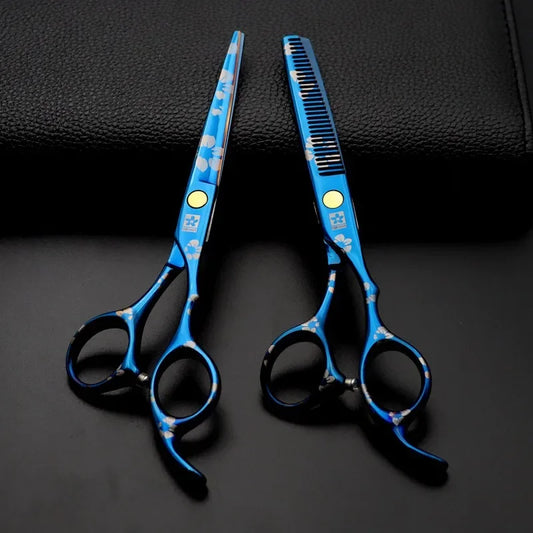 Professional Pet Grooming Scissors Kit – 6" Cutting & Thinning Pet Grooming Scissors Peaceful Pleasures Health and Wellness 1 set