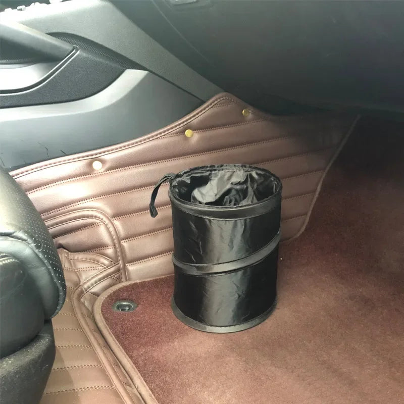 Black Car Trash Can Pack Bag Waterproof Car Trash Bag for Little Leak Proof Cooler Bag- Car Garbage Bag with Side Pocket Zr Peaceful Pleasures Health and Wellness