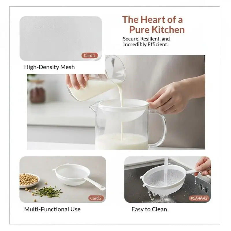 Ultra Fine Mesh Strainer with Handle | Mini Kitchen Sieve