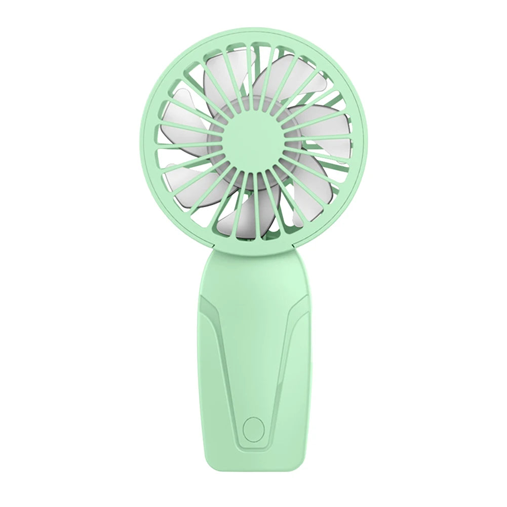 USB Rechargeable Mini Personal Fan – 3-Speed Compact Cooler Peaceful Pleasures Health and Wellness Green United States