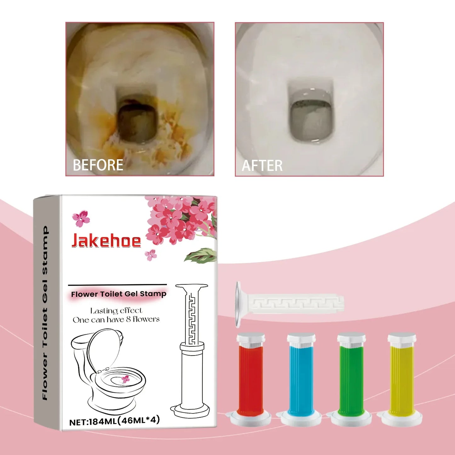 JAKEHOE Toilet Bowl Cleaning Gel – Odor Remover & Stain Fighter