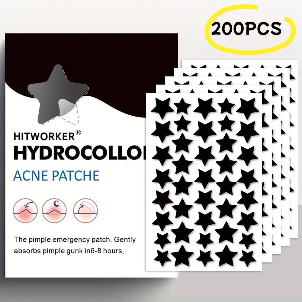 Black Star Hydrocolloid Acne Patches 200/400 Pcs – Ultrathin