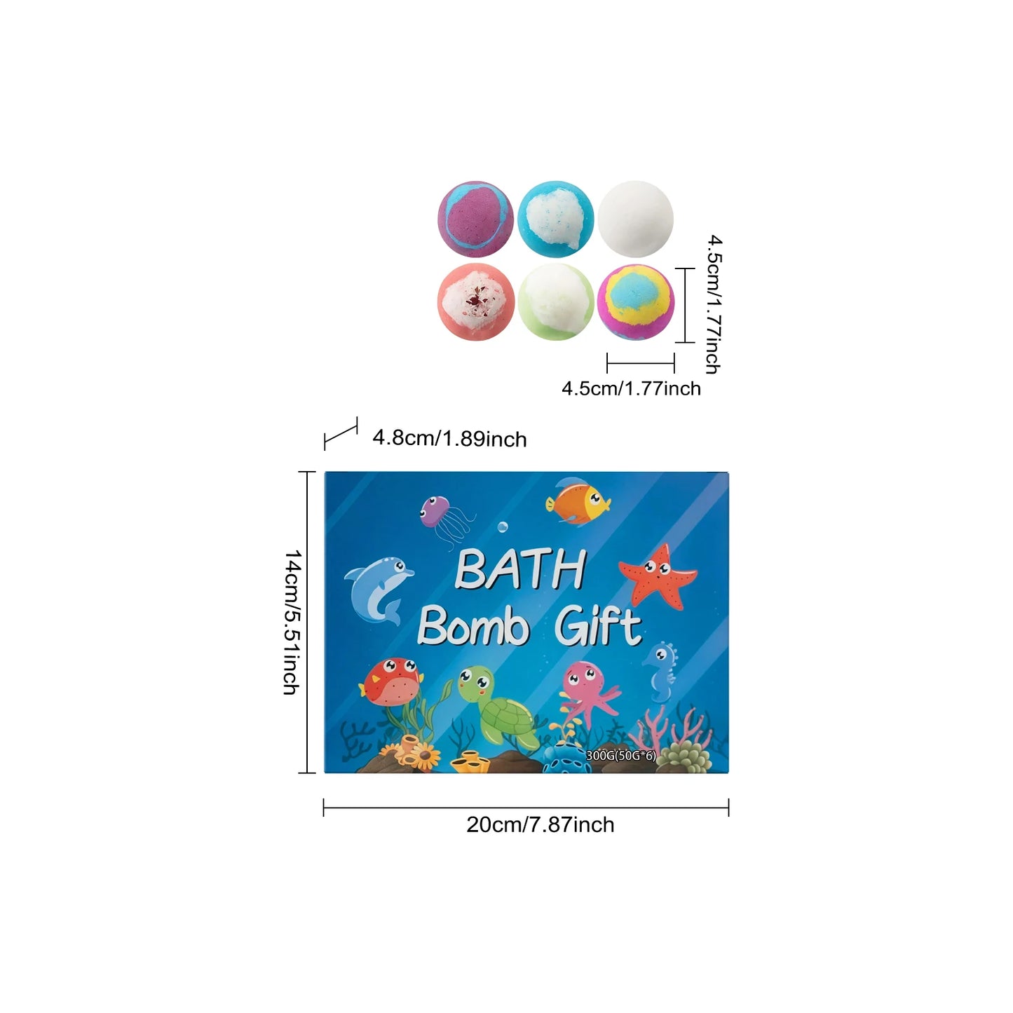 Bath Bombs with Hidden Toys – 6-Pack Fizzy Surprise Gift Set