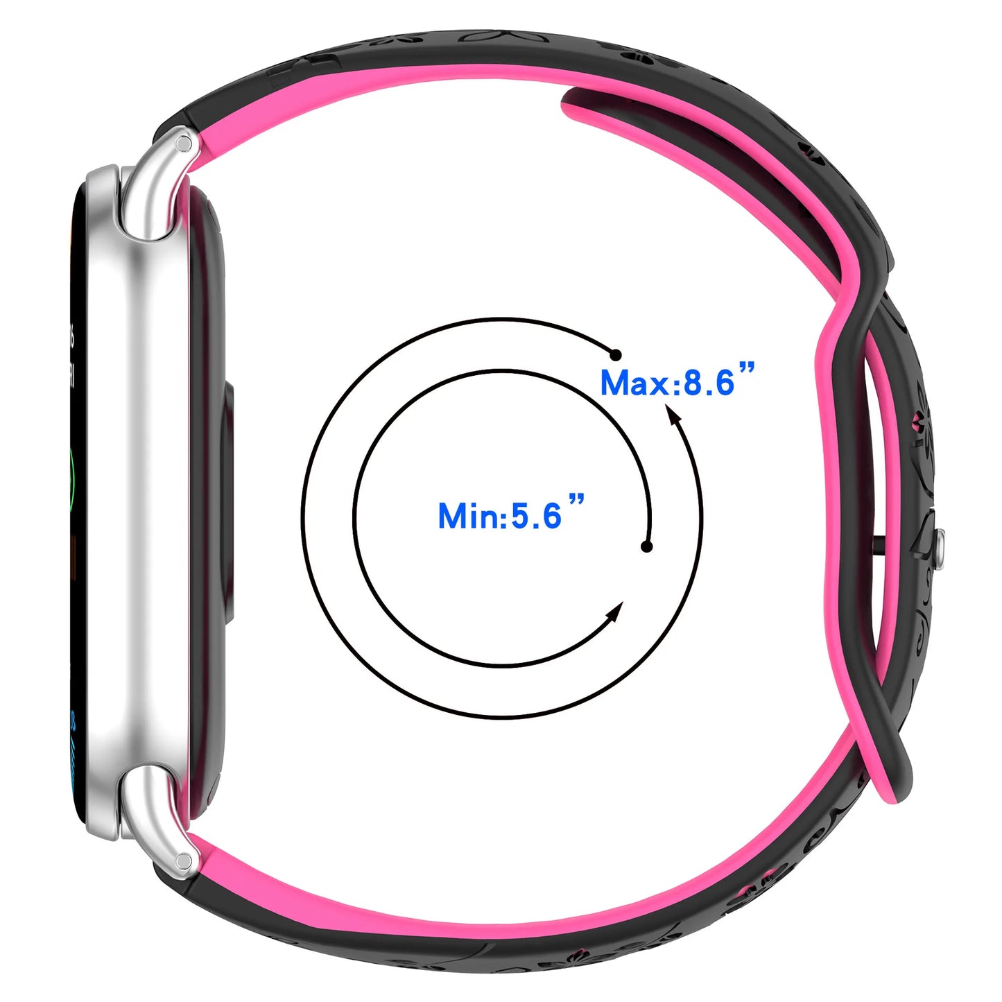 3D Flower Silicone Band for Xiaomi Mi Band 8 & 9 NFC Peaceful Pleasures Health and Wellness