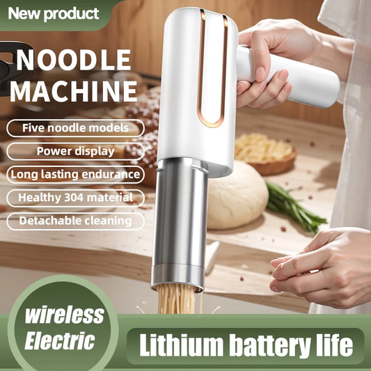 HOMEFISH Cordless Electric Noodle Maker – Portable Noodle Press Electric Noodle Maker Peaceful Pleasures Health and Wellness
