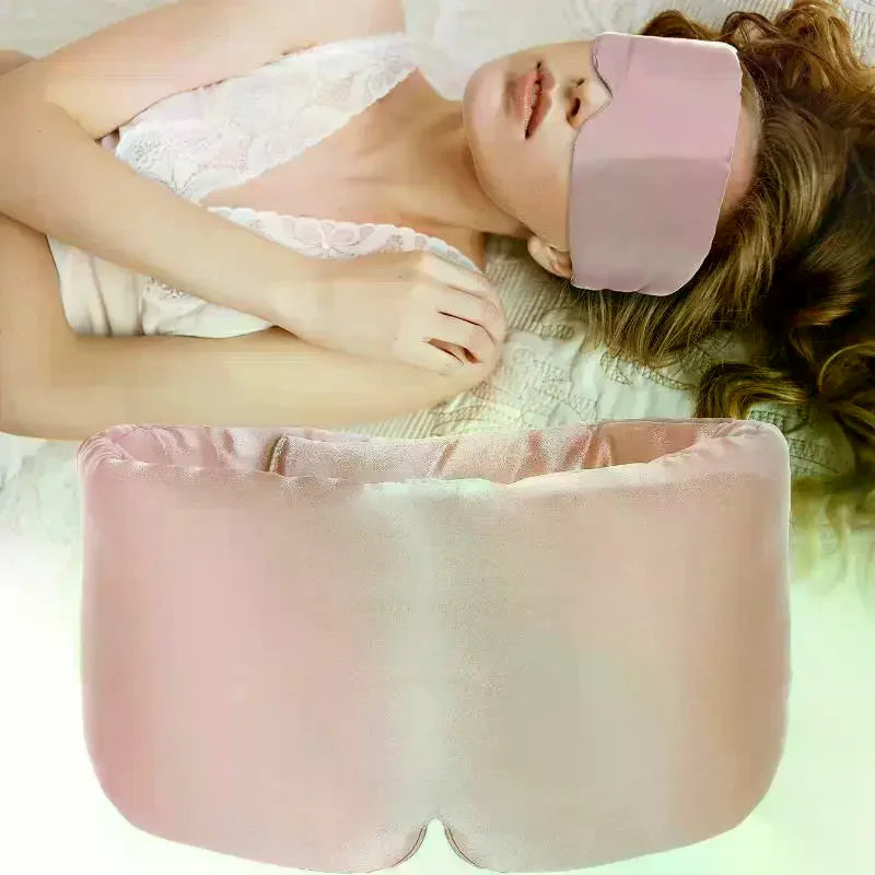 Mulberry Silk Sleep Eye Mask Eye Protection Travel Soft Sleeping Blocking Light Eye Covers Soft Padded Full Cover Eye Patches Peaceful Pleasures Health and Wellness