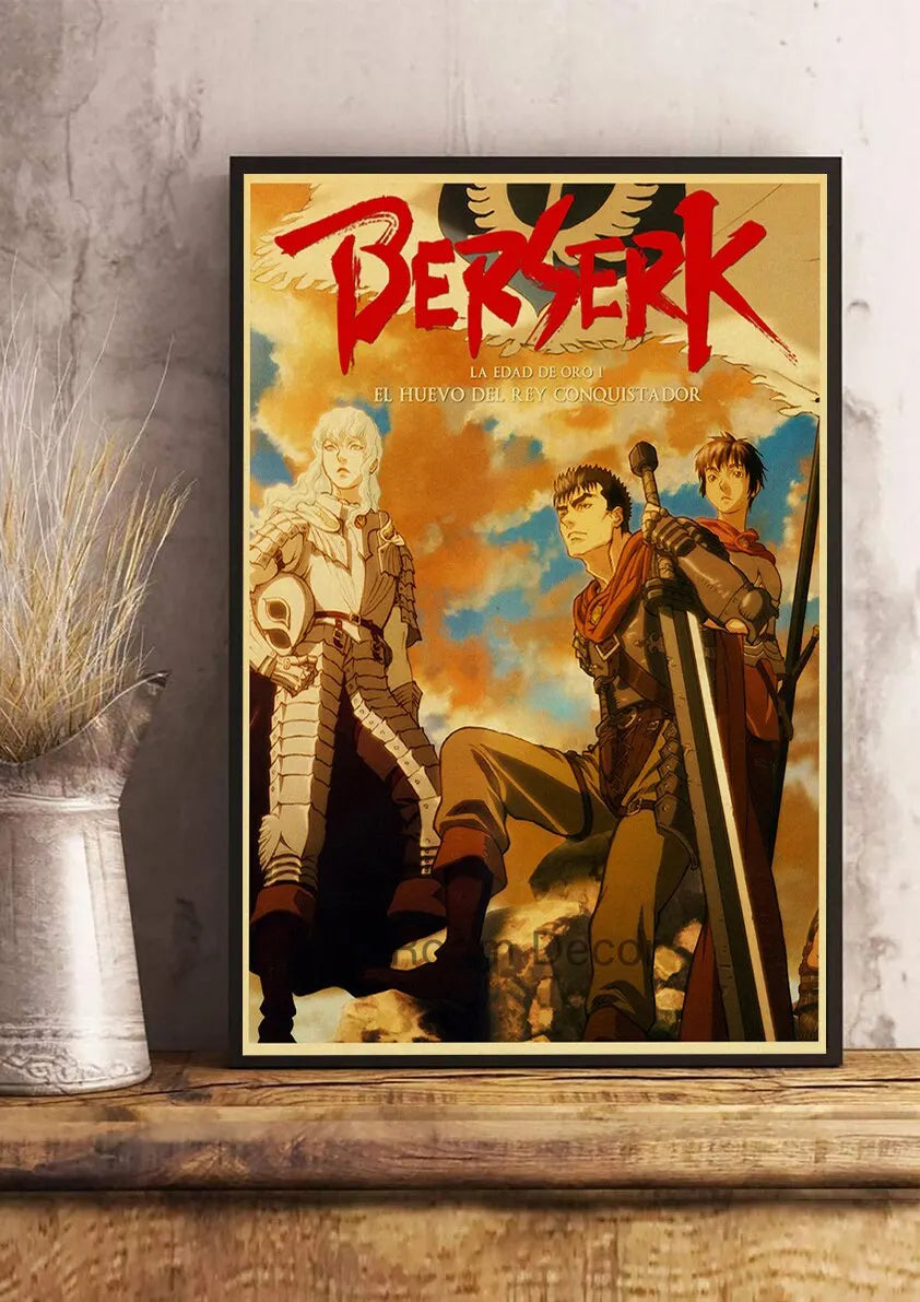 Berserk Anime Canvas Wall Art Retro Poster | Home Décor