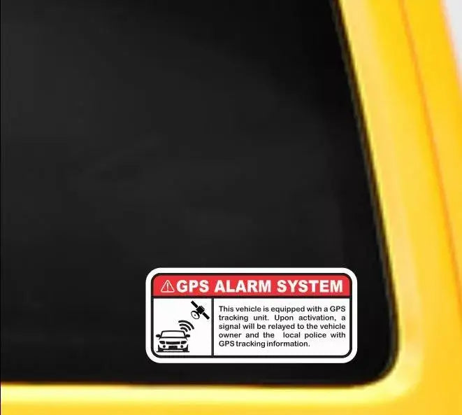 GPS Alarm System Warning Sticker Set Car Decal Peaceful Pleasures Health and Wellness
