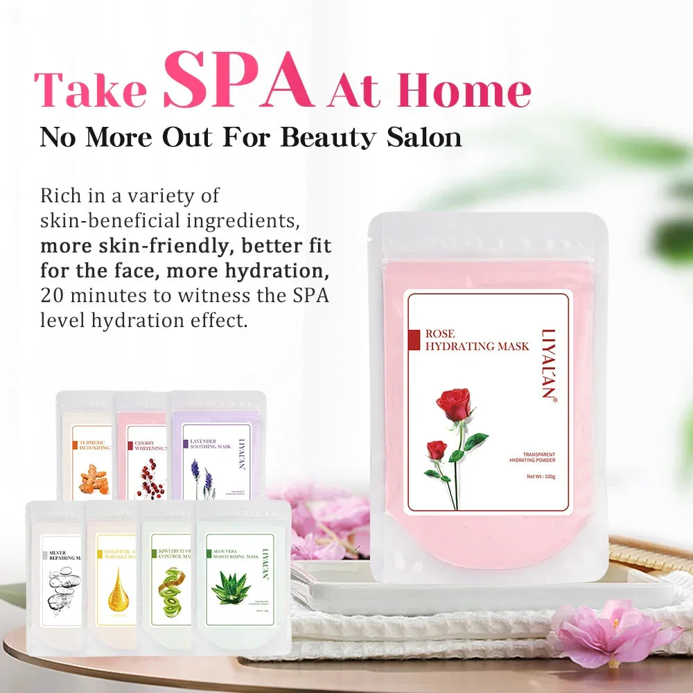 LIYALAN Face Jelly Mask Powder – Peel Off SPA Treatment Peaceful Pleasures Health and Wellness