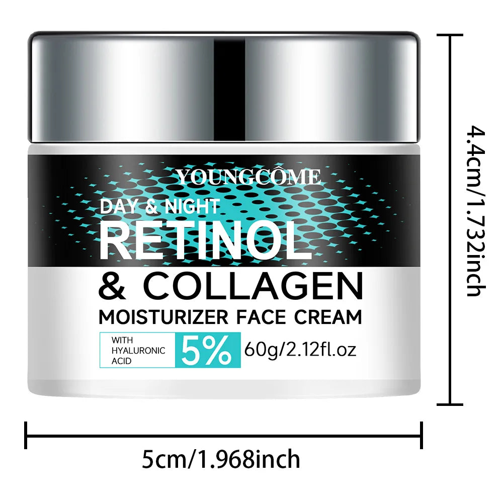 Retinol Anti Aging Face Cream and Collagen Face CreamMoisturizing Shrink Pores Whitening Vitamin Retinol,moisturizing dry skin Peaceful Pleasures Health and Wellness 60G