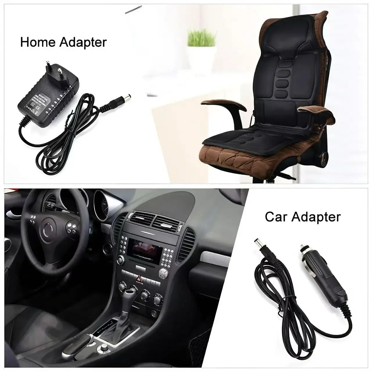 Vibration Massage Seat Cushion for Car Home Use Neck Waist Back Full Body Massage Pad Fatigue Relief Auto Seat Massage Mat Peaceful Pleasures Health and Wellness