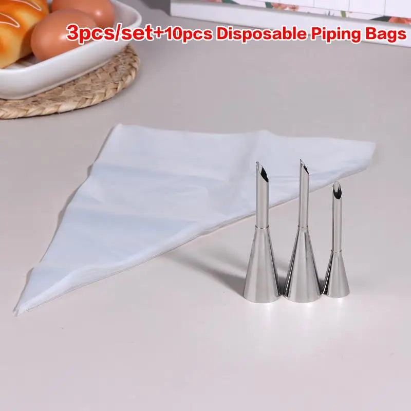12-Pc Stainless Steel Cake Piping Tips | Decorating Nozzles