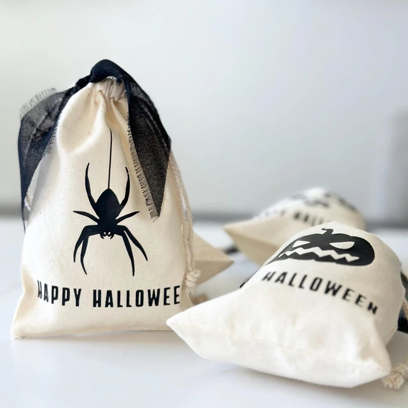 Halloween Treat Bags for Kids – 4pc Drawstring Candy Bags Halloween Treat Bags Peaceful Pleasures Health and Wellness