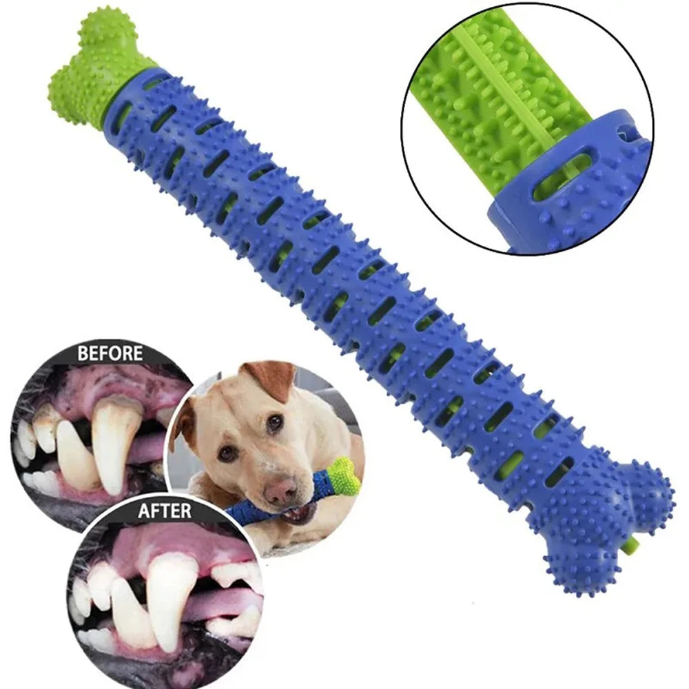 Dog Tooth Grinding Stick Food Grade Cleaning Massager Rubber Tooth Brush Chewing Toy Teeth Cleaning Pet with Slight Bite Force Peaceful Pleasures Health and Wellness