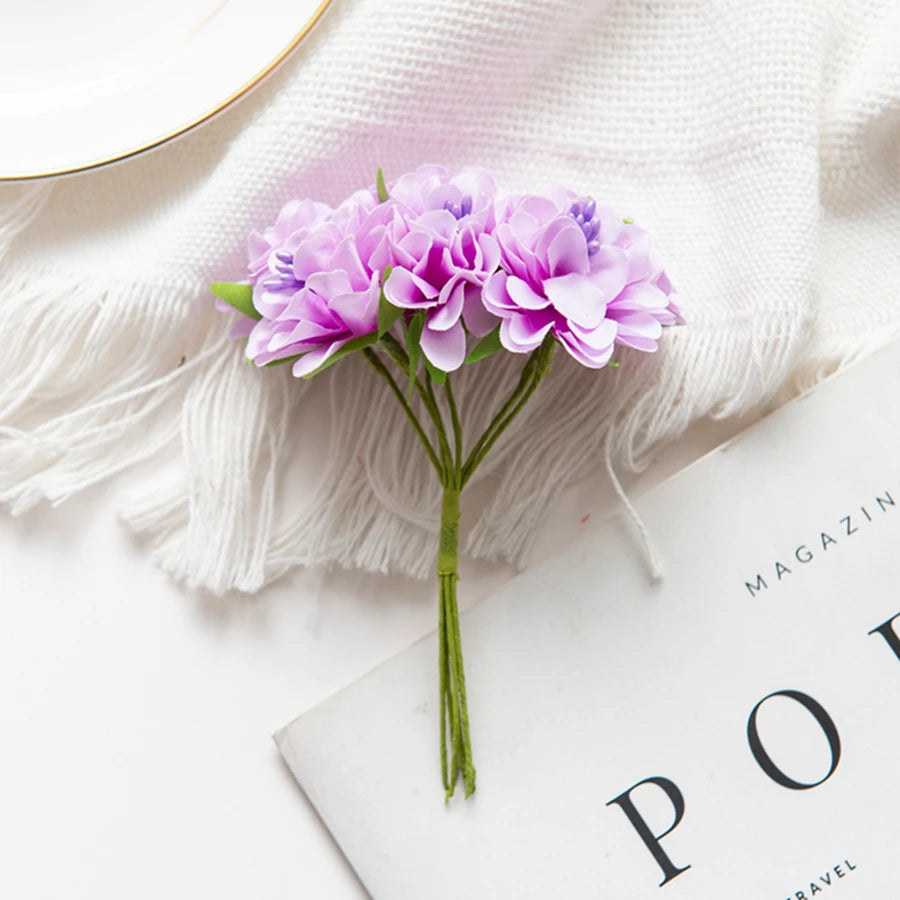 Mini Silk Artificial Flower Stamen Bouquet | Wedding DIY Decor