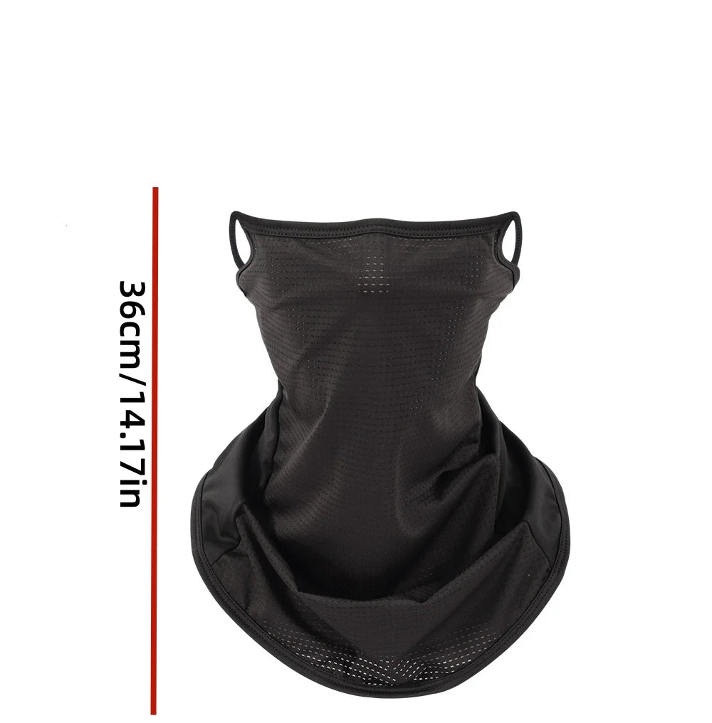 1-Piece Ear-Hanging Breathable Face Mask Scarf, Half-Face Mask, Summer Quick-Dry Neck Gaiter, Ear-Hanging Sun Protection Headscarf, Neck Scarf, Headwear for Men and Women, Outdoor Cycling and Driving Face Towel, Neck G Peaceful Pleasures Health and Wellness