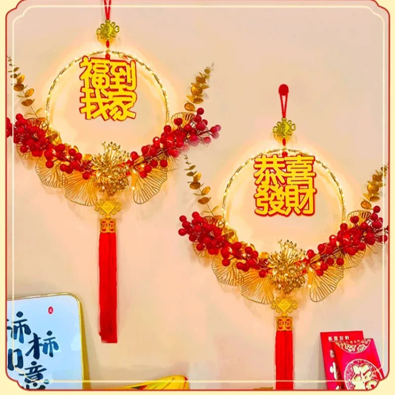 Wedding props wreath door decorations New Year's home decorations New Year's Eve celebration display window decorations pendants Peaceful Pleasures Health and Wellness