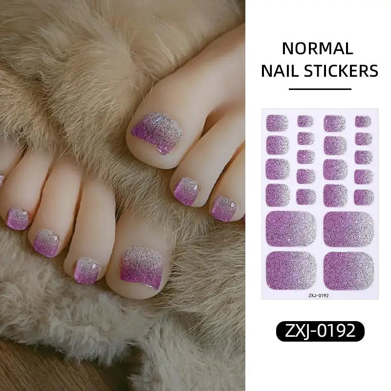 Glitter Toenail Polish Strips – Self-Adhesive Nail Wraps Nail Care Peaceful Pleasures Health and Wellness I