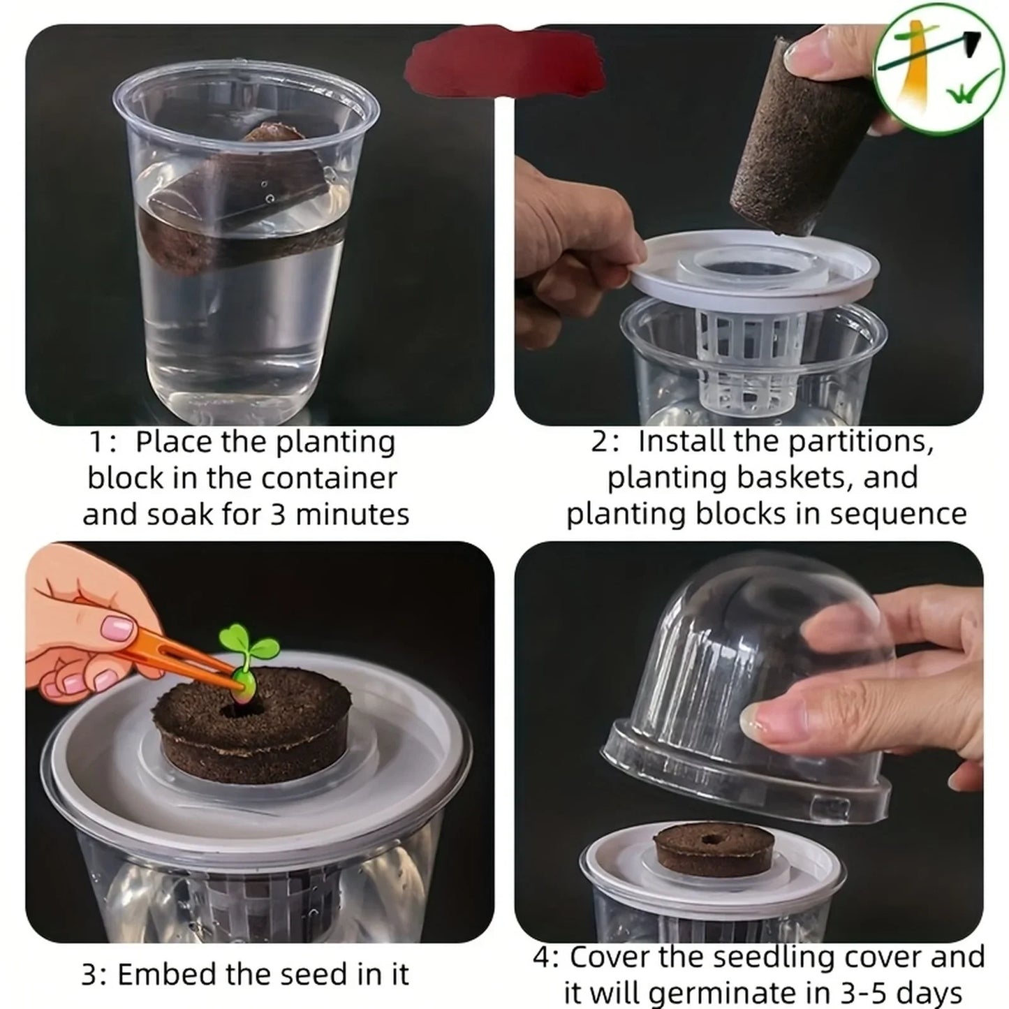Clear Hydroponic Seed Germination Cup – Transparent Starter Pot