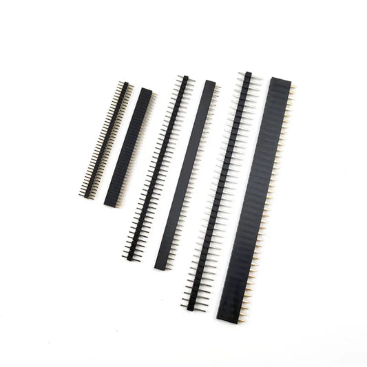 5 Pairs 40 Pin 1x40 Single Row Male and Female 1.27mm/2.0mm/2.54 Breakable Pin Header PCB JST Connector Strip for Arduino Black Peaceful Pleasures Health and Wellness